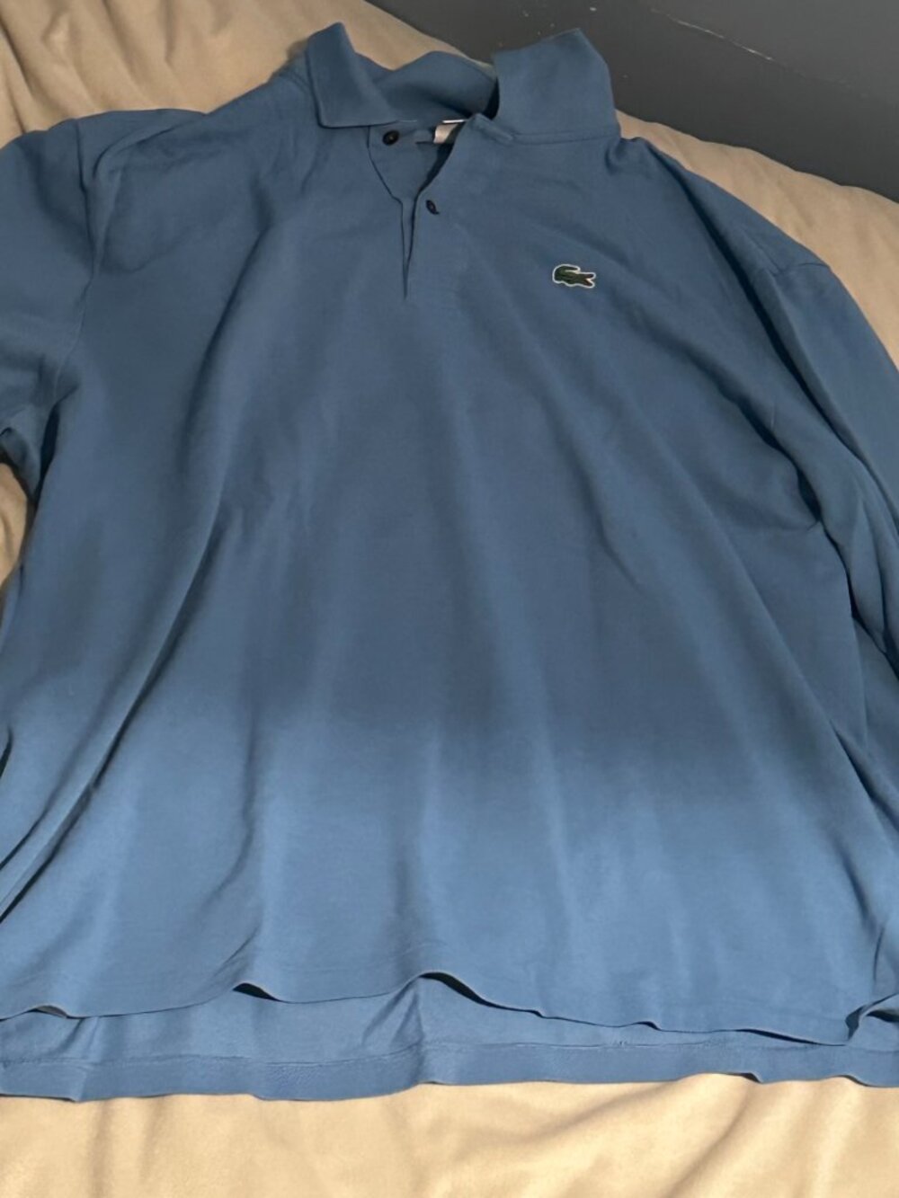 Blue Lacoste polo shirt (long sleeves)